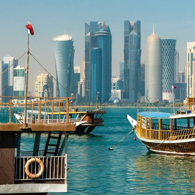 Doha Skyline in Winter