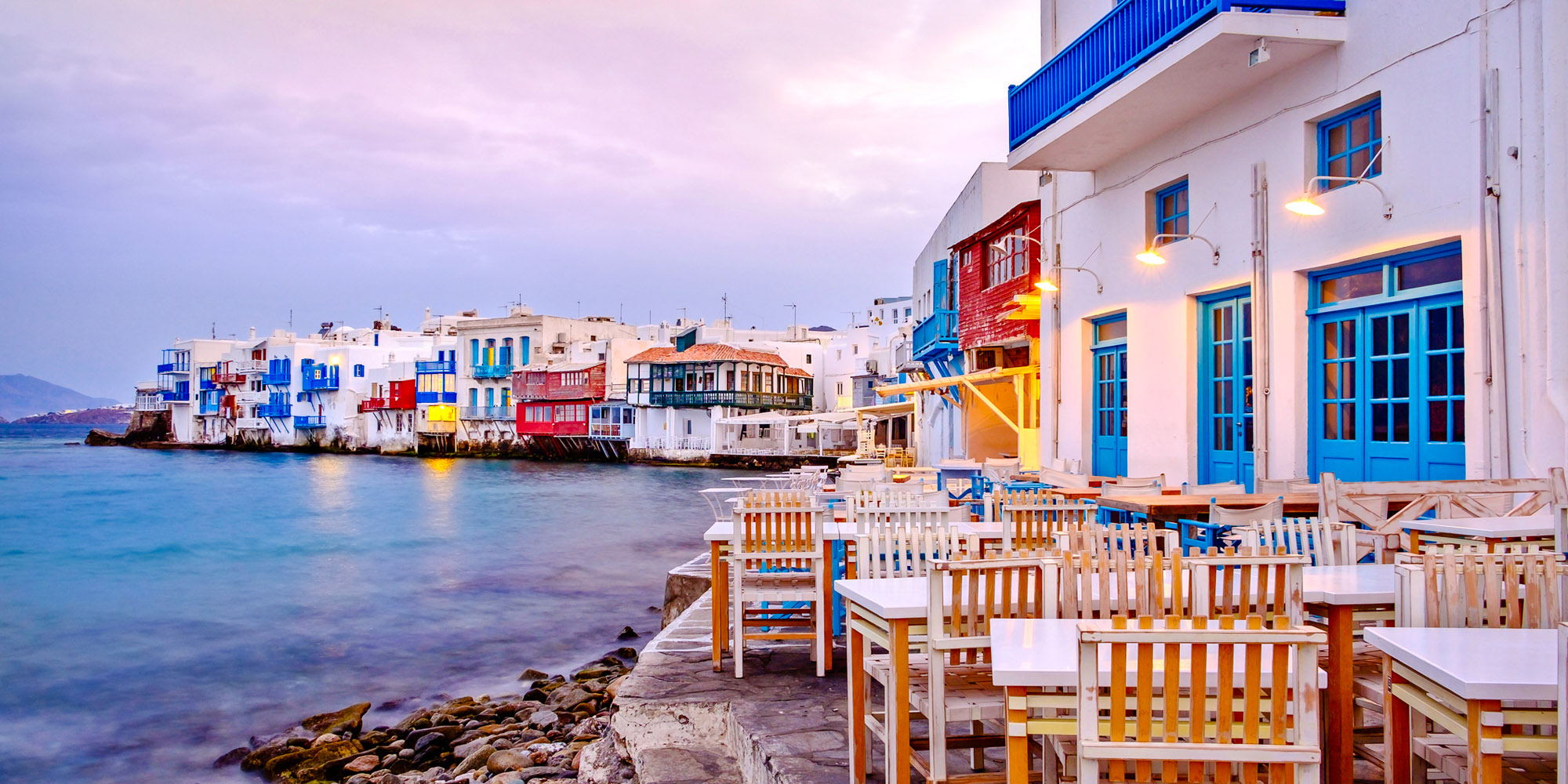 Greece Island Colored houses