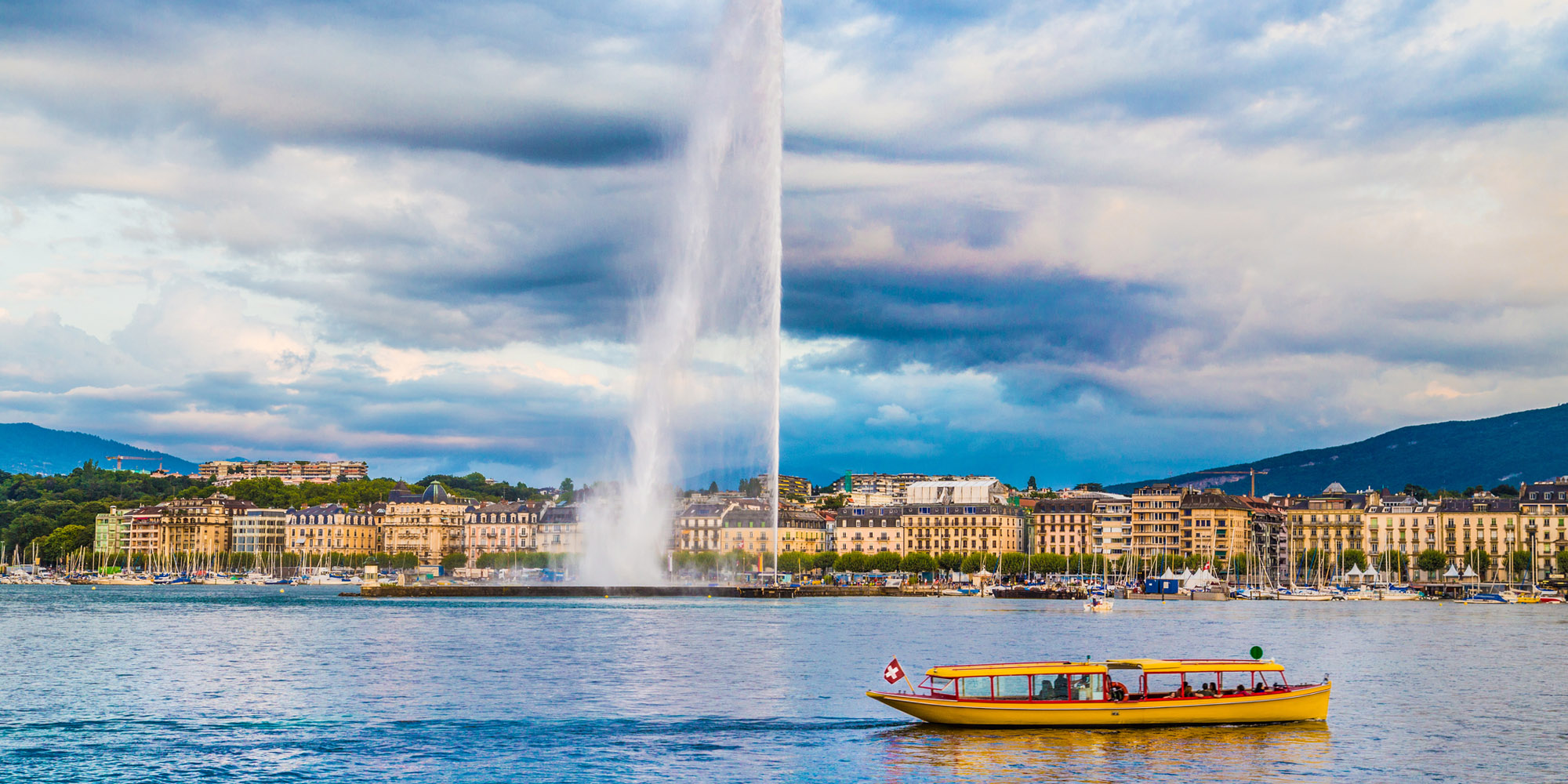 Jet D Eau Fountain Geneva
