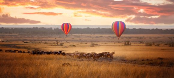 hot air balloon Karibu Kenya